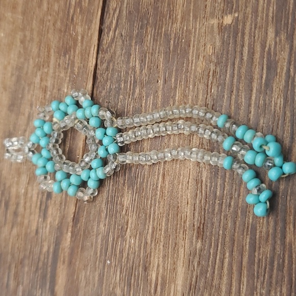 Crotchet native seed beaded wild flower necklace pendant - Picture 1 of 2